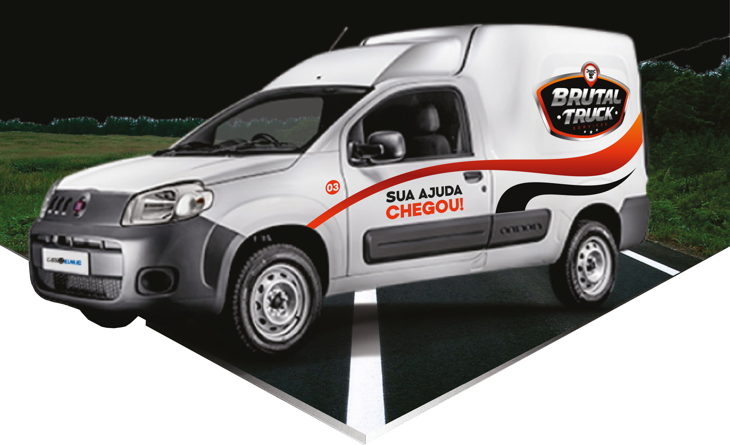 Veículo de atendimento Brutal Truck Services